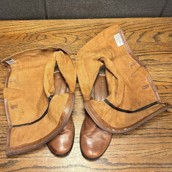 Civico 10 Brown Leather Mid Calf Engineer Biker Boots Women’s 7.5 - Picture 6 of 8